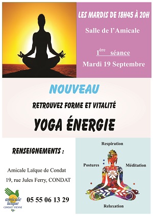 YOGA ENERGIE : nouveau "yoga" à l'AL Condat avec Sylvie YOGA ENERGIE : nouveau "yoga" à l'AL Condat avec Sylvie