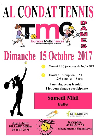TMC Dames : 1er tournoi de la saison TMC Dames : 1er tournoi de la saison