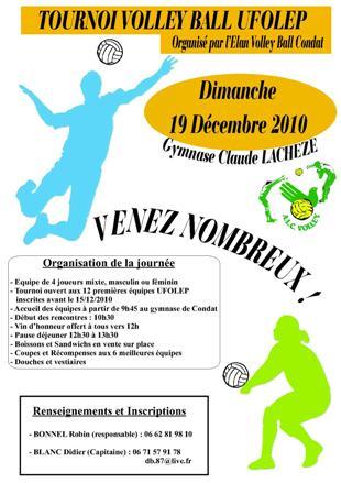 TOURNOI UFOLEP DE VOLLEY-BALL TOURNOI UFOLEP DE VOLLEY-BALL