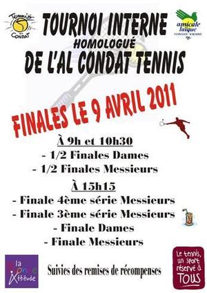 FINALES TENNIS TOURNOI INTERNE 2011 FINALES TENNIS TOURNOI INTERNE 2011