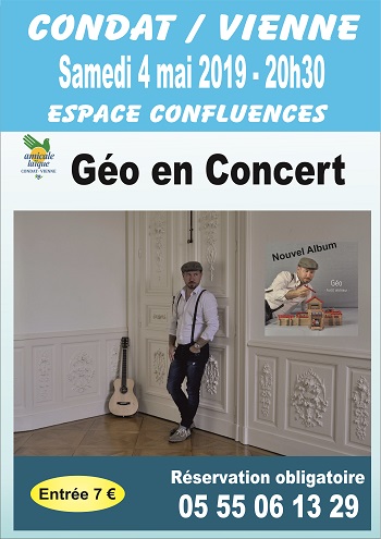 La section Théâtre de l'AL Condat invite Géo en concert La section Théâtre de l'AL Condat invite Géo en concert