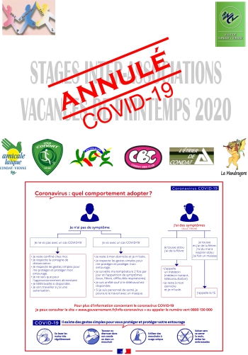 Stages INTER ASSOCIATIONS - Printemps 2020 Stages INTER ASSOCIATIONS - Printemps 2020