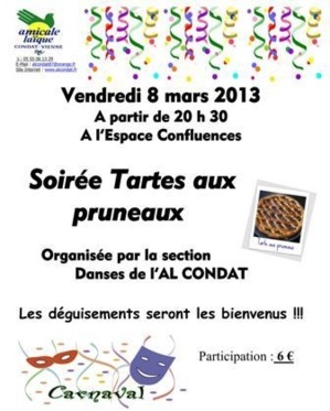 SOIREE TARTE AUX PRUNEAUX SOIREE TARTE AUX PRUNEAUX