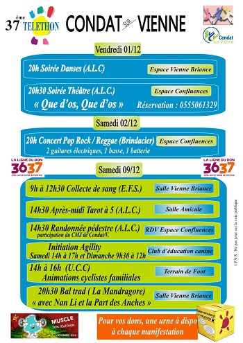 TELETHON 2023 : consultez le programme ici TELETHON 2023 : consultez le programme ici