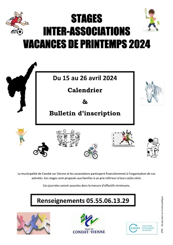 Stages INTER ASSOCIATIONS - Printemps 2024