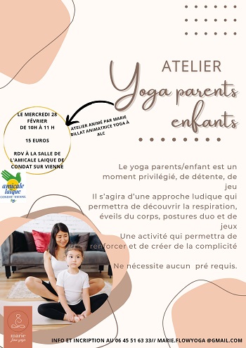 ATELIER YOGA PARENTS * ENFANTS avec Marie