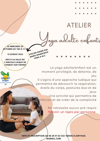 ATELIER YOGA Parents-Enfants avec MARIE ATELIER YOGA Parents-Enfants avec MARIE