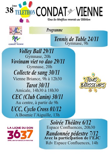 TELETHON 2024 : Le programme ! TELETHON 2024 : Le programme !