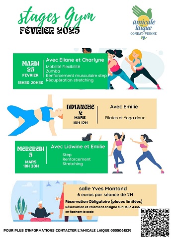 STAGES DE GYM FORM - VACANCES SCOLAIRES HIVER 2025 STAGES DE GYM FORM - VACANCES SCOLAIRES HIVER 2025