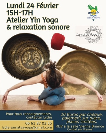 Atelier HATHA & YIN YOGA avec Lydie Atelier HATHA & YIN YOGA avec Lydie