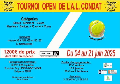 TOURNOI OPEN DE JUIN 2025 TOURNOI OPEN DE JUIN 2025
