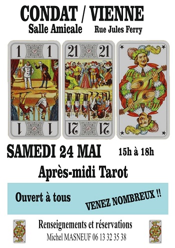 Après-midi TAROT - Samedi 24 mai 2025 Après-midi TAROT - Samedi 24 mai 2025