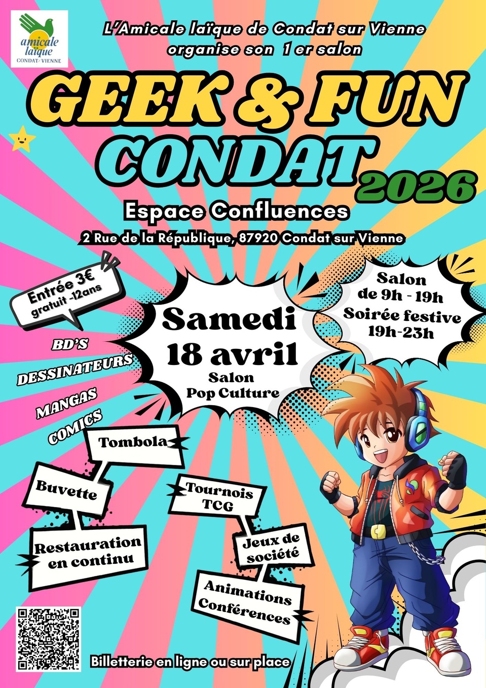 Salon Pop Culture Geek & Fun Condat 2026 - Samedi 18 avril 2026