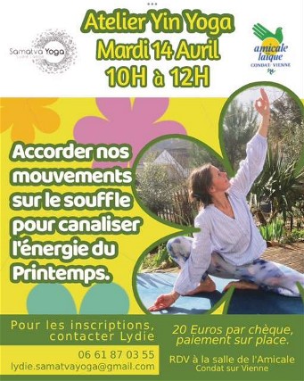 Ateliers YOGA proposés pour Avril 2026