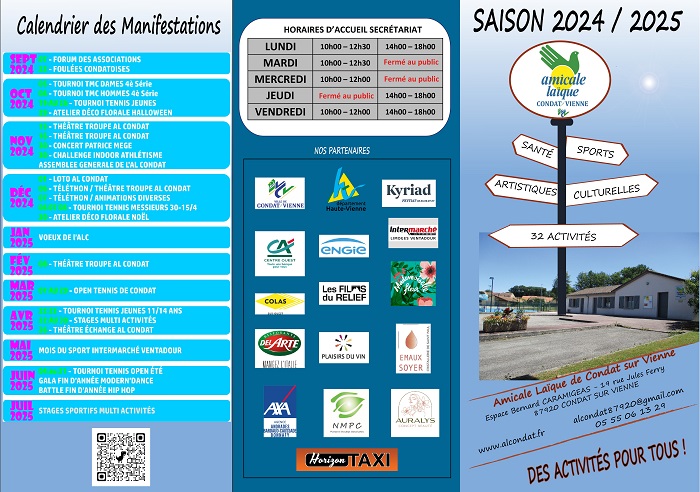 Plaquette de présentation de l'Amicale - Saison 2023/2024