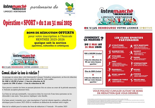 Le Mois du Sport chez Intermarché Ventadour : ne ratez pas le mois de MAI 2025 !!!