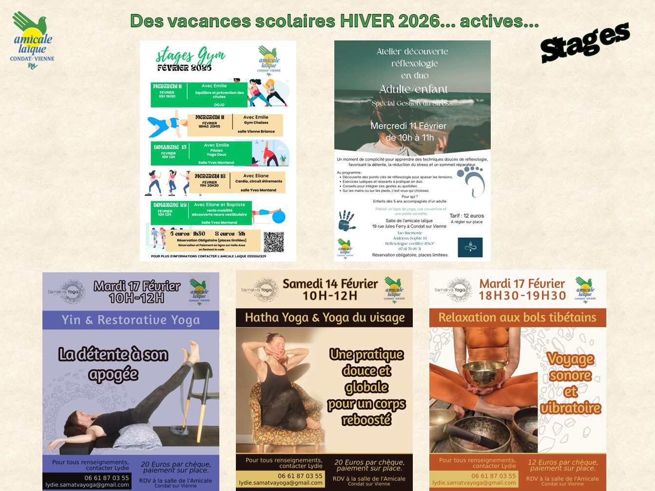 Stages et Ateliers Découverte - Vacances Hiver février 2026