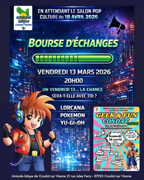 2ème BOURSE AUX ECHANGES - CARTE TCG