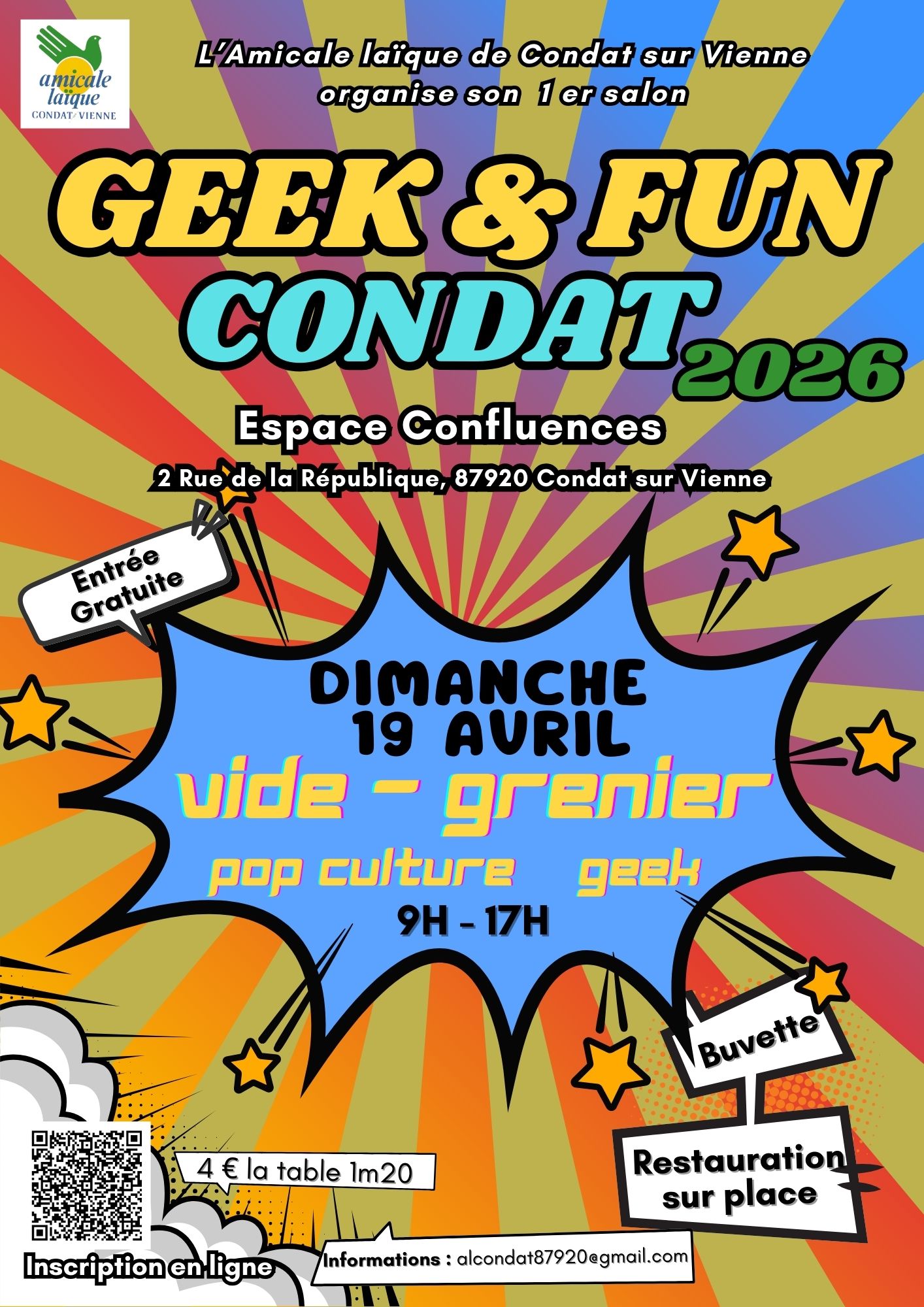 Salon Pop Culture Geek & Fun Condat 2026 - Dimanche 19 avril 2026
